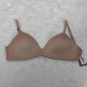 SKIMS Women's Wireless Form T-Shirt Bra Mica Tan BR-WRL-1889 Size 32DD NEW